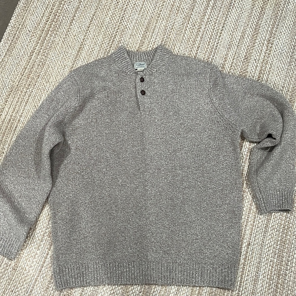 XXL-Tall L.L. Bean wool tan sweater